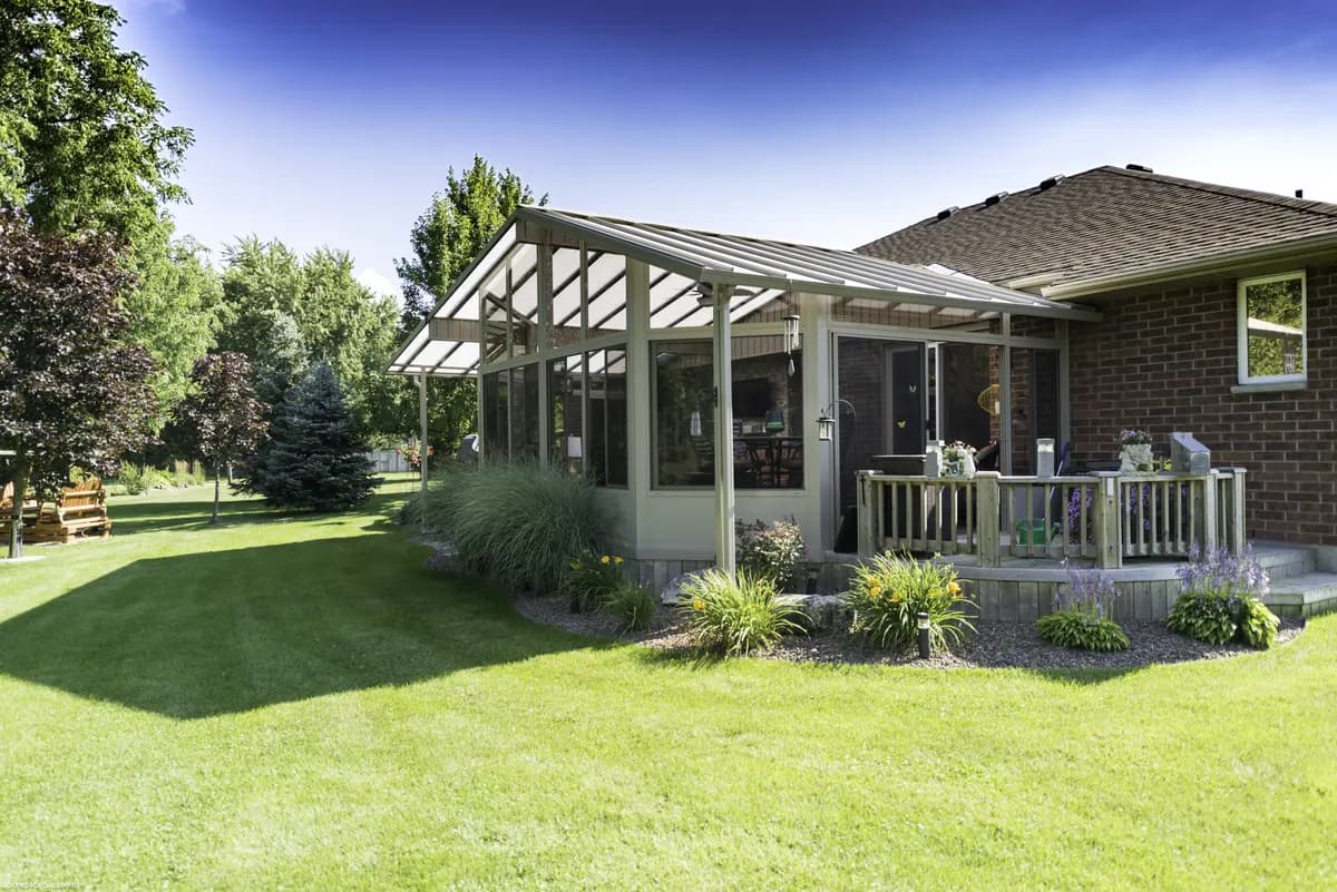 Sunspace sunroom project highlighting roof and wall profiles